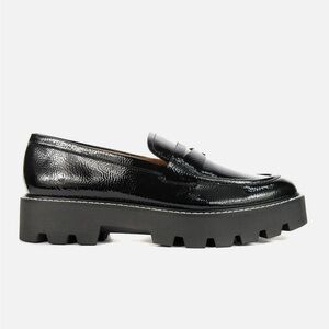 Franco Sarto Black Platform Loafers